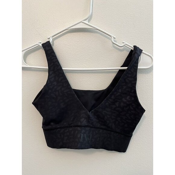 IVL Collective Power Sports Bra Size 4 Black Chi chi Leopard Womens Athletic - Picture 2 of 4